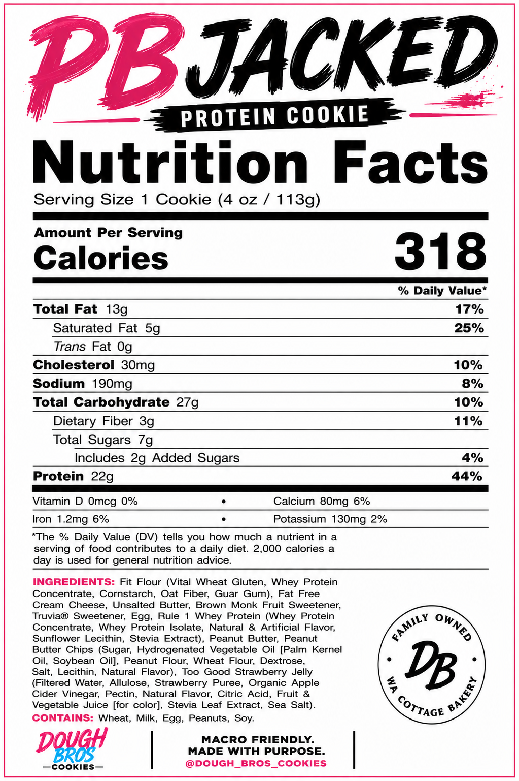 PB Jacked Protein Cookie