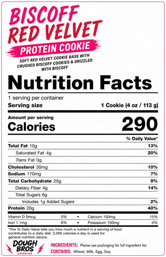 Biscoff Red Velvet Protein Cookie
