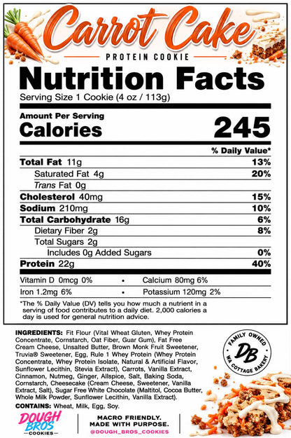 Carrot Cake Protein Cookie