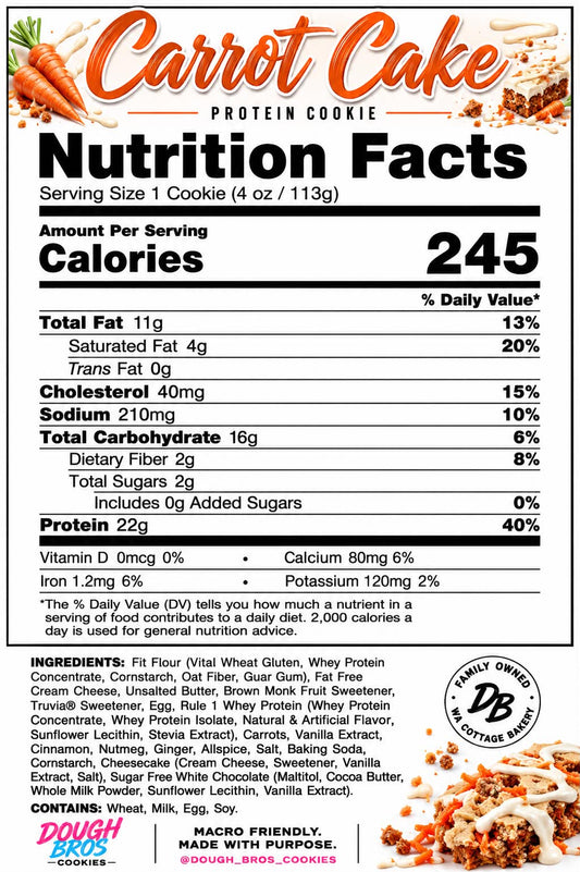 Carrot Cake Protein Cookie