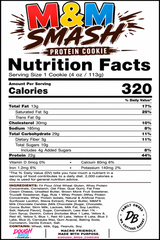 M&M Smash Protein Cookie